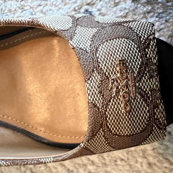 Coach Ferry Signature Platform Wedge Sandals - Picture 2 of 7